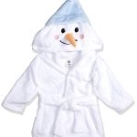 Hudson Baby Unisex Baby Plush Animal Face Bathrobe, Pretty Elephant, 0-9 Months